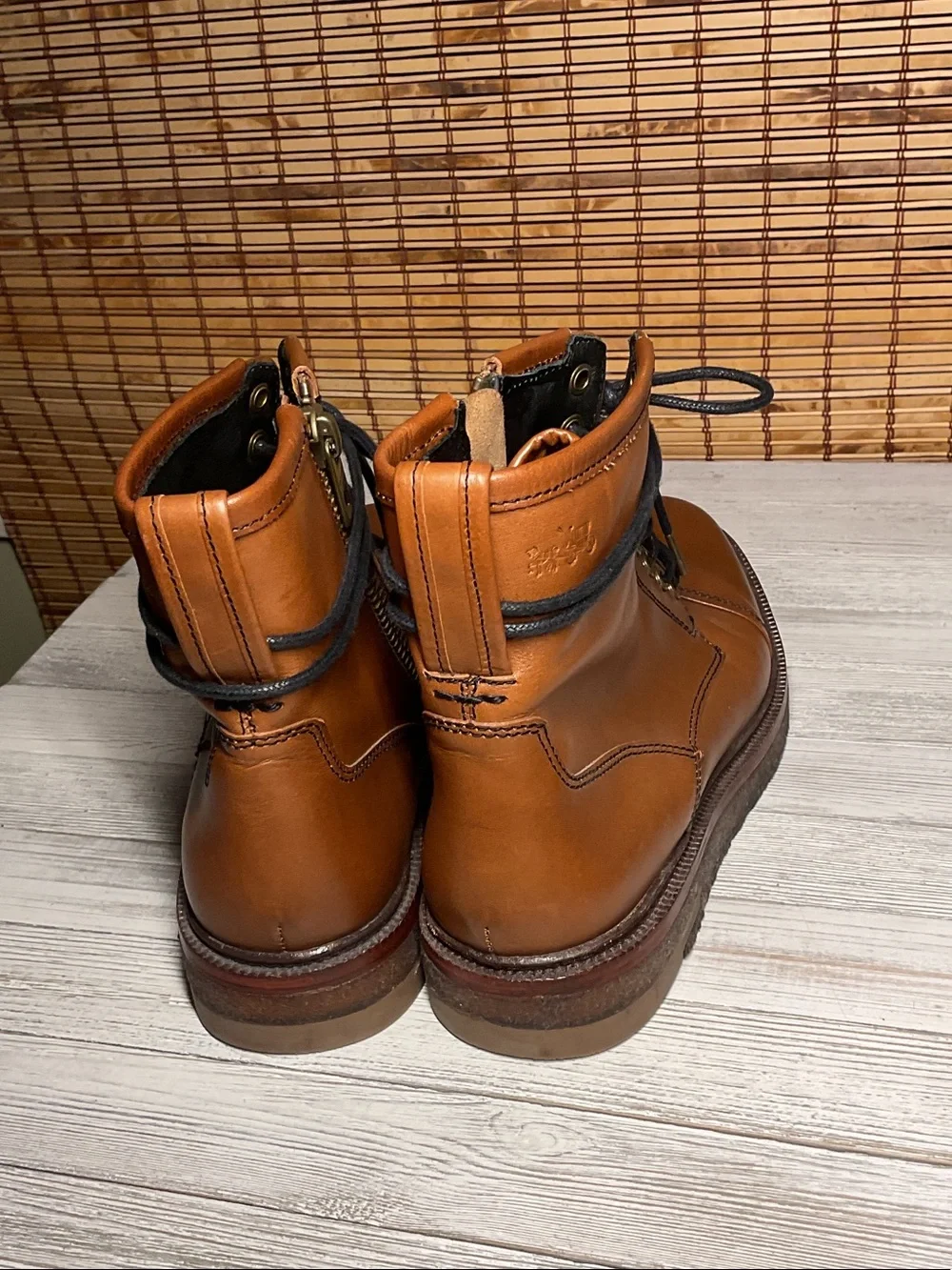 Coach Brown Leather Men's Henry Side Zip Boots Size EUC size 9.5